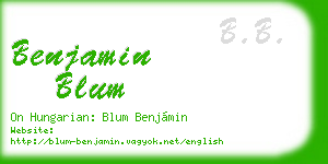 benjamin blum business card